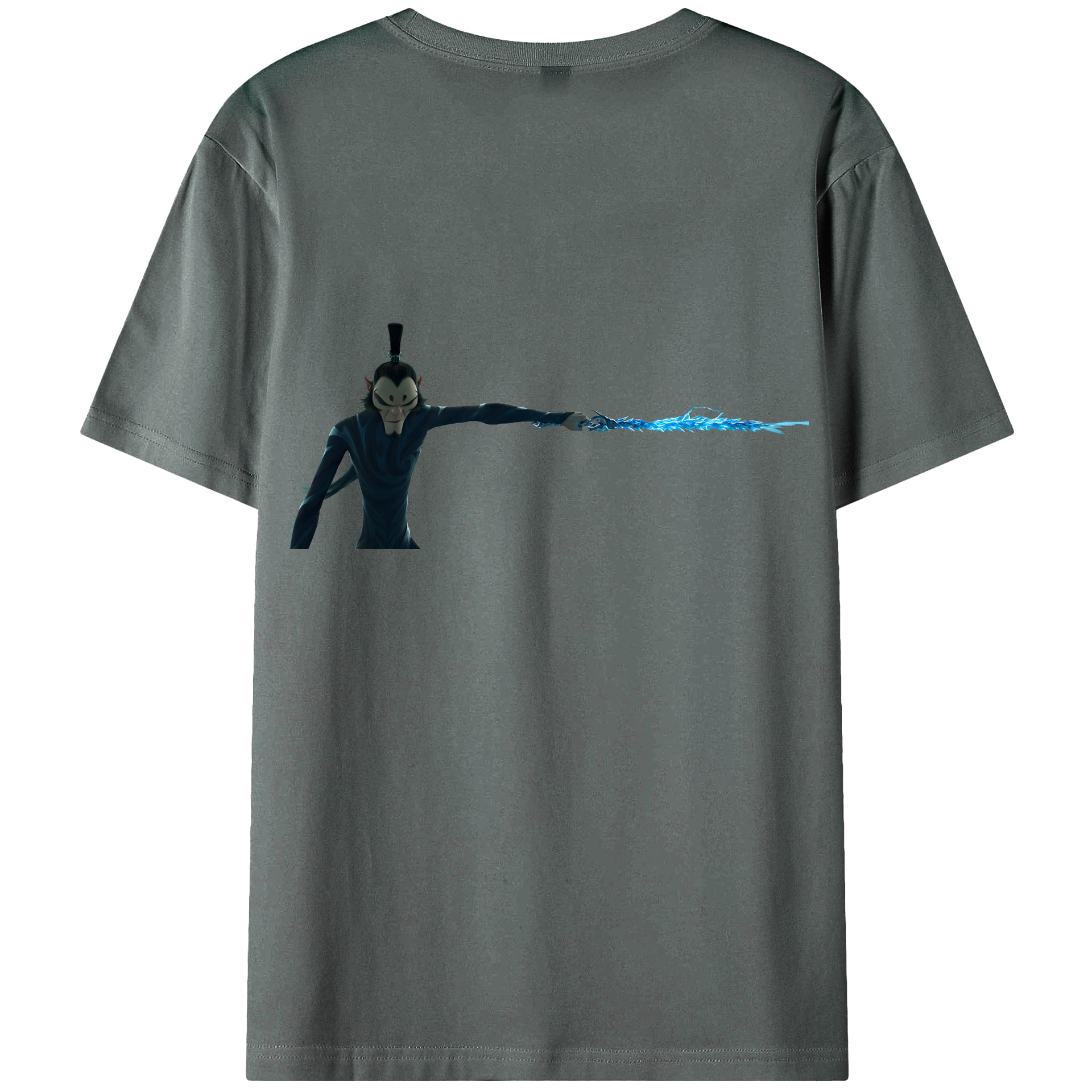 （画像用） Ne Zha 2 ナタ 魔童の大暴れ 綿100％ メンズ半袖Tシャツ（バックプリント） 通気性